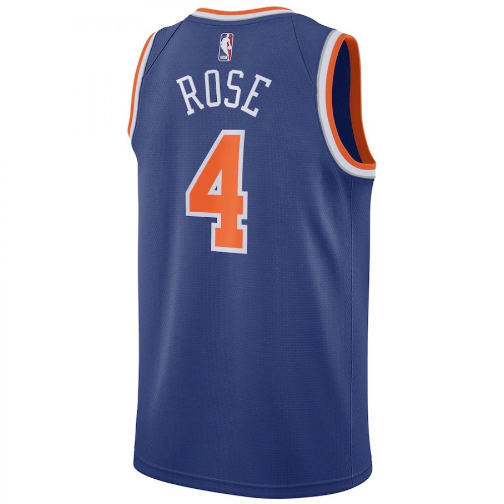 Men's New York Knicks Derrick Rose #4 Blue 2020/21 Swingman Jersey - Icon Edition-Pro Kit Vault | Brand New 26/27 Sports Jerseys
